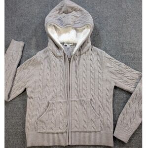 Urban Weekend Cable Knit Zip Up Hoodie Size Large (runs small)